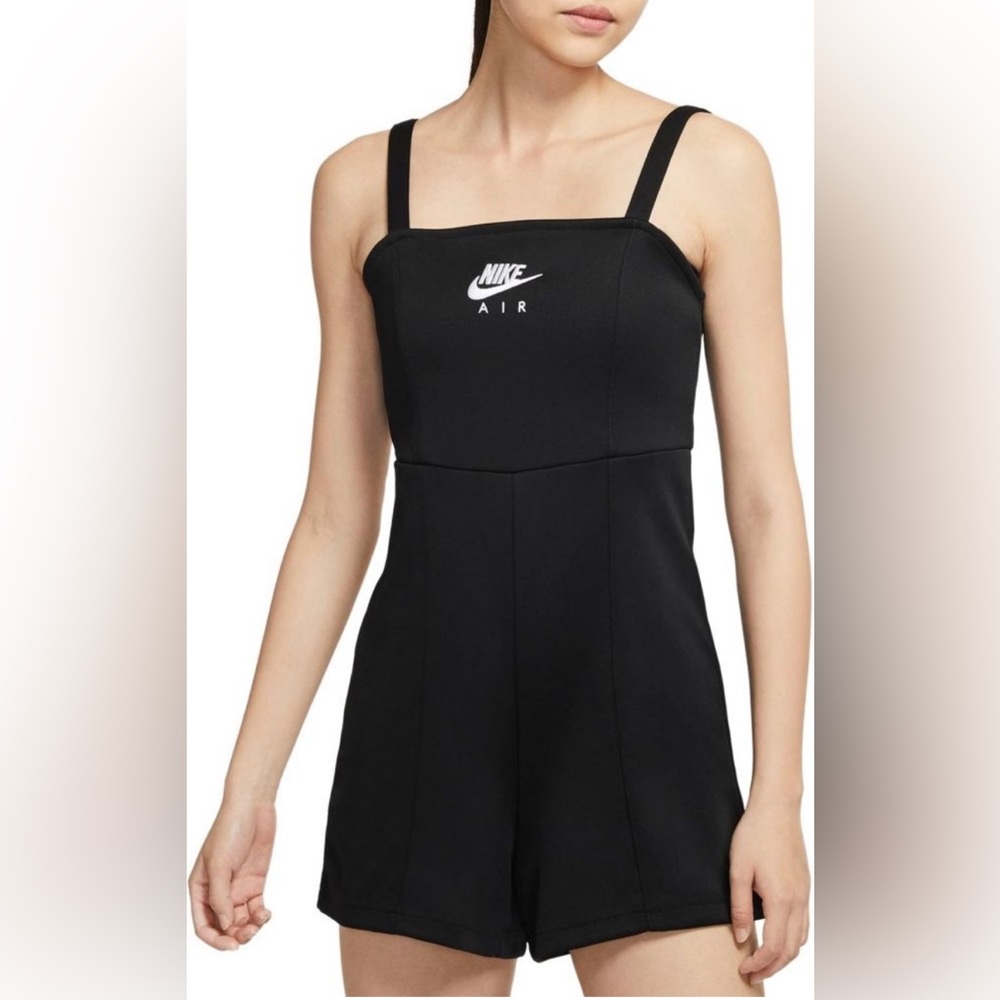 New NIKE Women's Sportswear Air Romper Sz Xs Black White Max